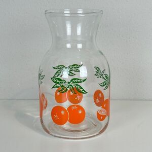 Vintage Glass Orange Juice Carafe 70s